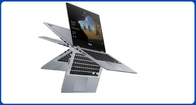 ASUS VivoBook Flip 14 Intel Core i3-10110U 10th Gen 14-inch 2-in-1 Thin and Light Laptop