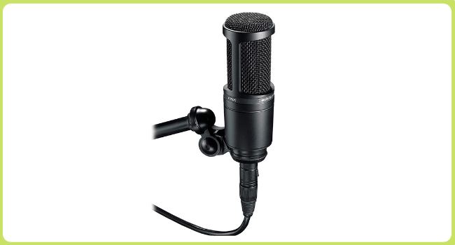 Audio-Technica AT2020 Cardioid Condenser Studio Microphone