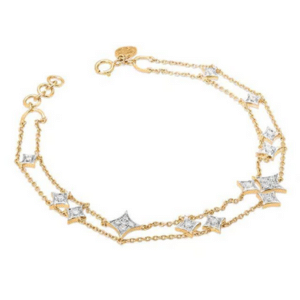 14 Kt Yellow Gold Sparkling Horizon Diamond Bracelet