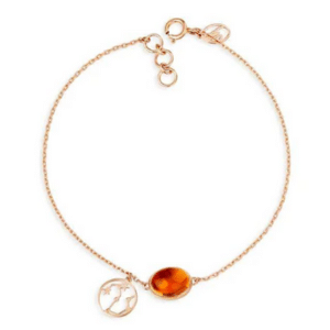 14kt Scorpio Birthstone Rose Gold Bracelet
