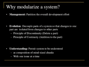 Advantages of modularity