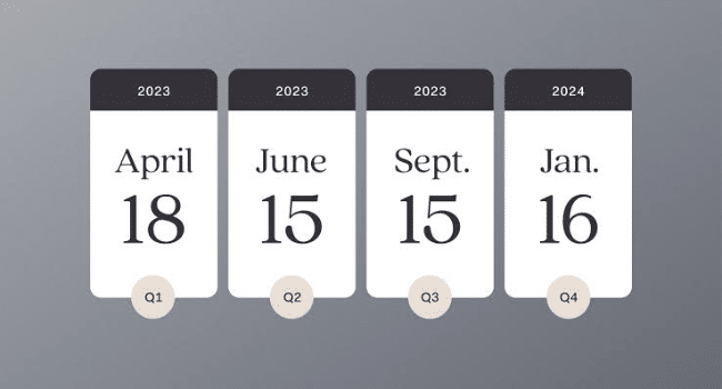 Calendar for Freelancer Tax Planning and Due Dates to Note