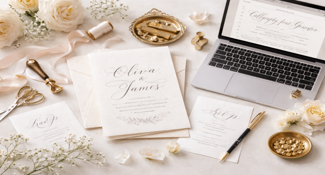 Calligraphy Font Generator for Wedding Invitations