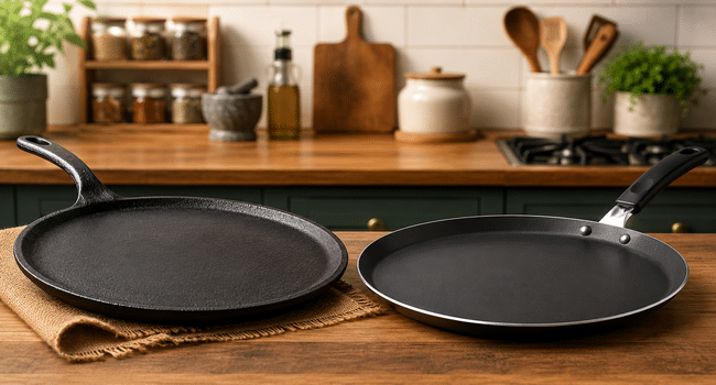 Cast Iron Tawa vs Non-Stick Tawa