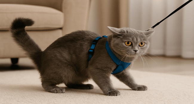 Cat Harness Body Language