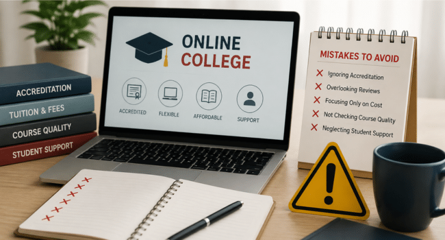 Common Mistakes to Avoid While Choosing an Online College
