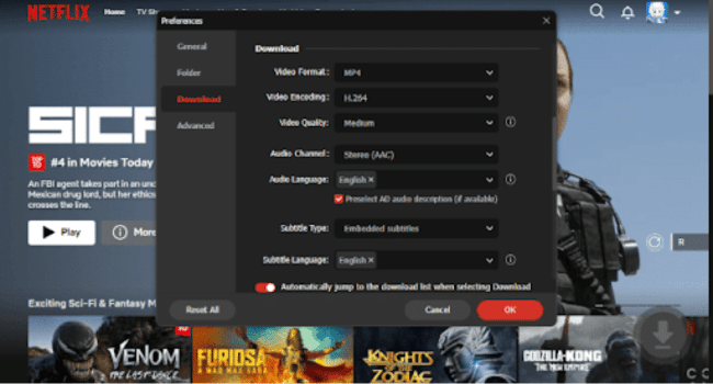 Customize Download Settings