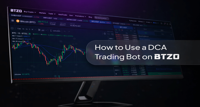 DCA trading bot setup screen on BTZO platform