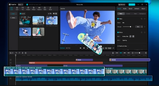 Editing a Slideshow with Audio Effects in CapCut