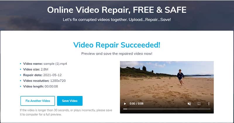 Free Online Video Repair