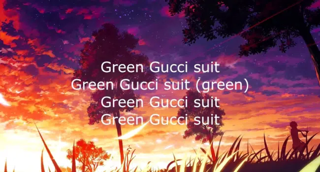 Green Gucci Suit