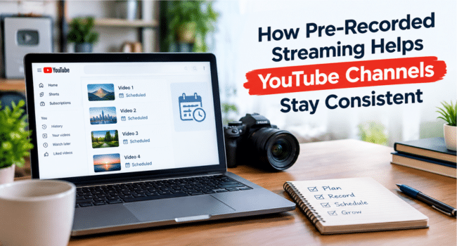 How Pre-Recorded Streaming Helps YouTube Channels Stay Consistent