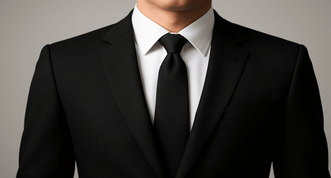 How to Pair Shirts and Ties with a Black Suit