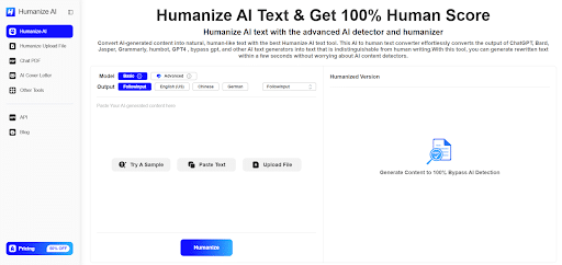 Humanize AI is very simple