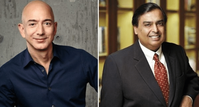 Jeff Bezos vs Mukesh Ambani Jeff Bezos vs Mukesh Ambani