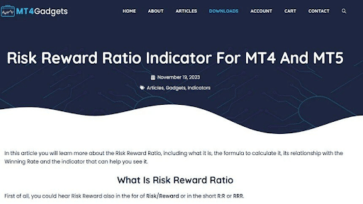 MT4Gadgets Risk Reward Ratio Indicator