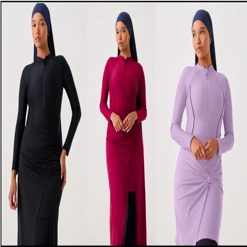 Mix-and-match swim top and bottoms showcasing versatile swimwear styling.