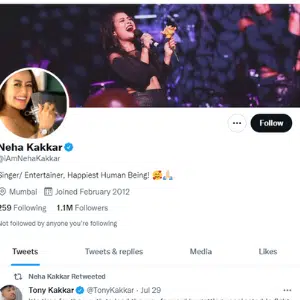 Neha Kakkar Twitter