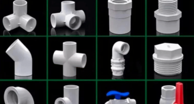 PVC pipe fittings chart