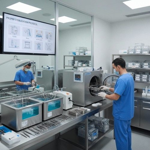 Proper sterilization of surgical instruments