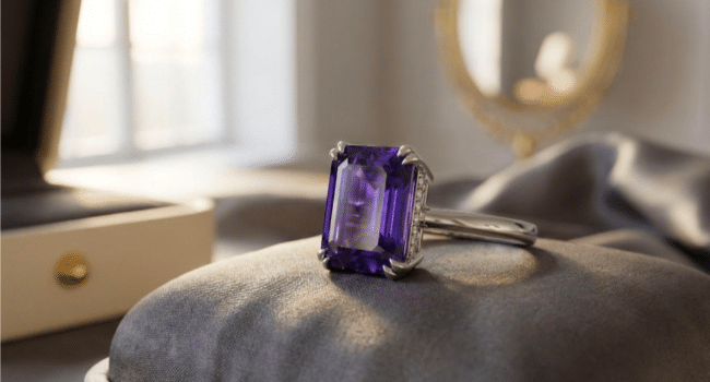 Purple Gemstone Engagement Rings
