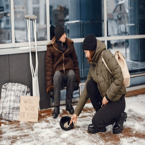 Residential driveway and walkway being cleared of snow during winter to show typical home snow removal service