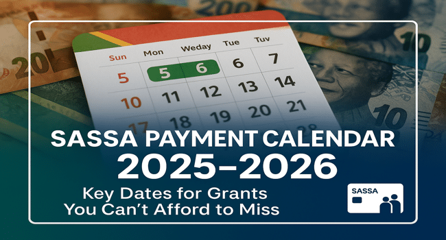 SASSA Payment Calendar 2025–2026