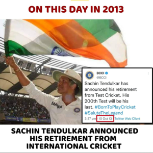 Sachin Tendulkar Retirement