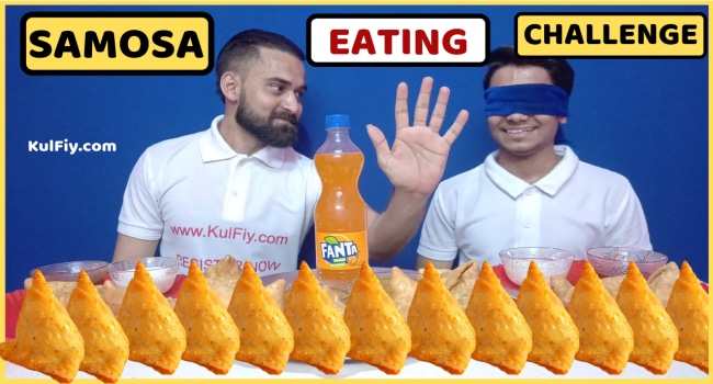 Samosa eating challenge