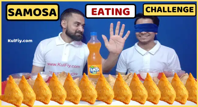 Samosa eating challenge