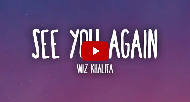 See You Again Lyrics Wiz Khalifa