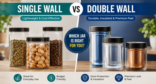 Single Wall vs Double Wall Plastic Jars