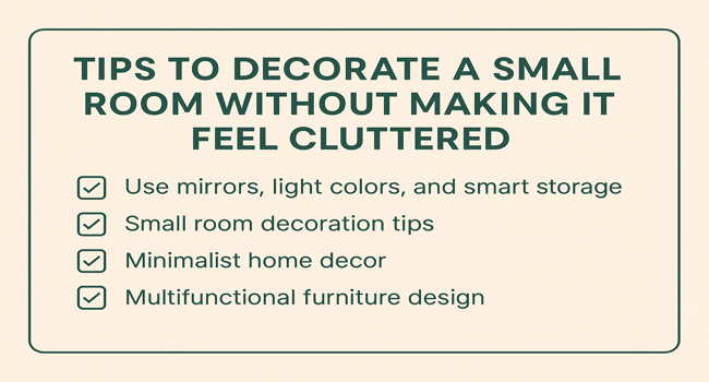 Small room decoration tips