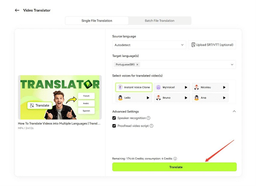 Start Translating