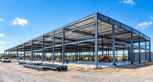 Steel buildings construction