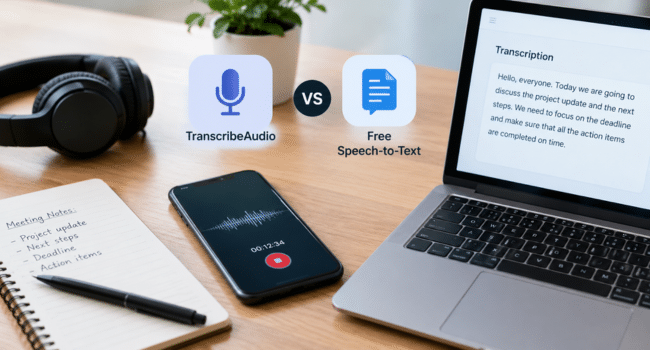 TranscribeAudio vs Free Speech-to-Text