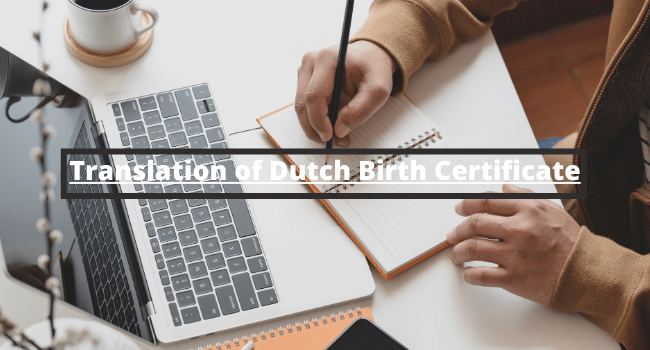Translation of Dutch Birth Certificate