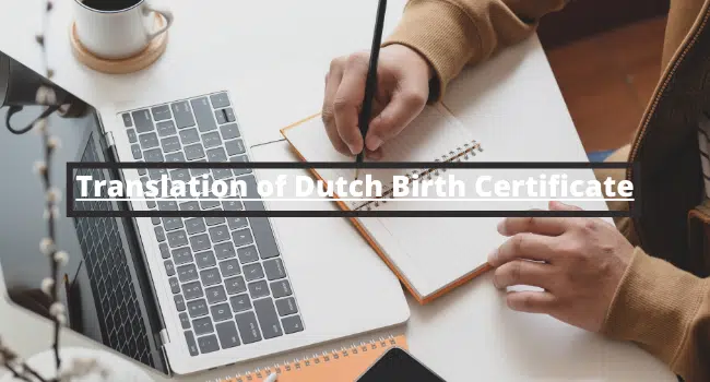 Translation of Dutch Birth Certificate