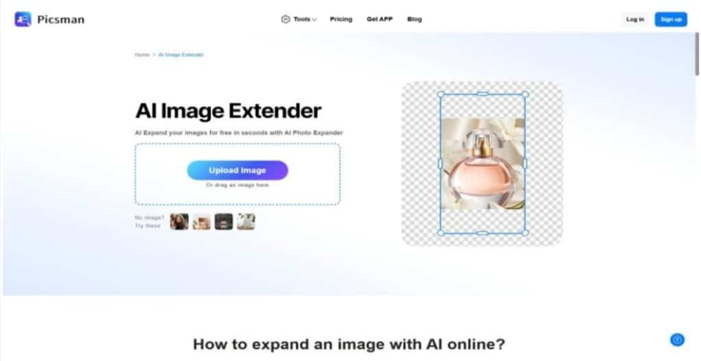 Uncrop photos online with AI