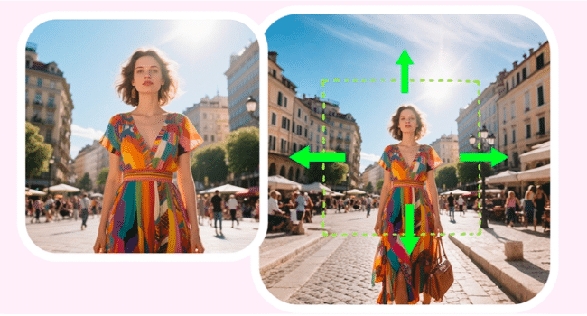 Uncrop photos online with AI