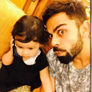 Virat Kohli and Ziva Dhoni Photo