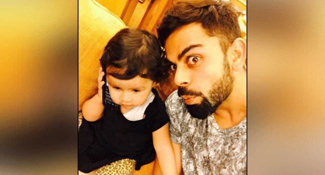Virat Kohli and Ziva Dhoni