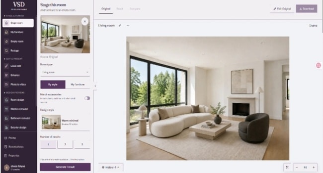 Virtual Staging an Empty Room