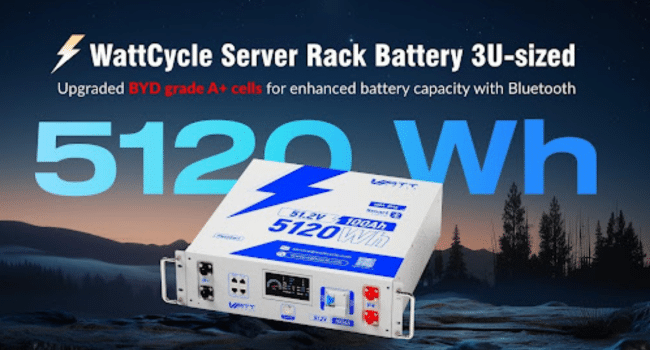 WattCycle 5120Wh Server Rack Battery