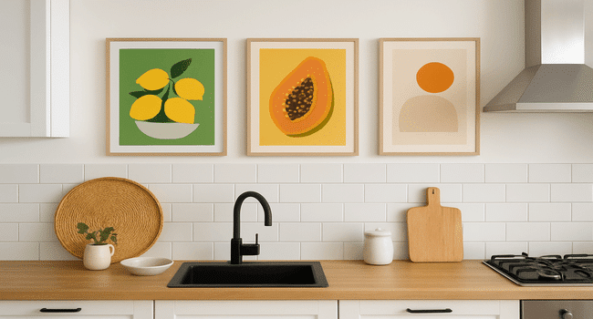 contemporary wall art for kitchen