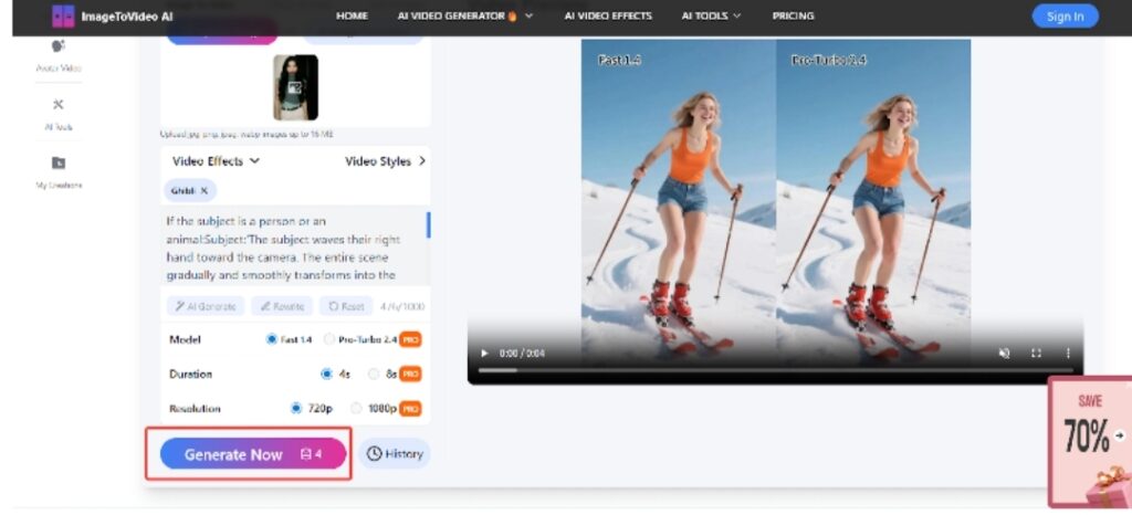 convert photo to video AI free online