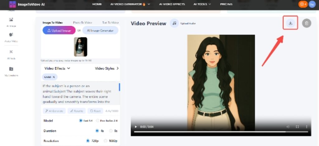 convert photo to video AI free online