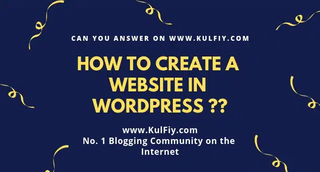How to create a website in Wordpress