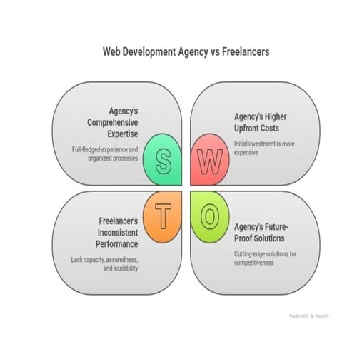 professional web development agency team in India collaborating on a modern business website project