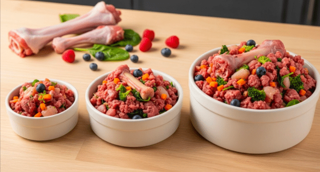 raw feeding amounts